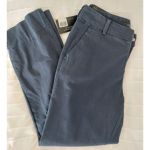 Liverpool Kelsey Federal Navy Flat Front Trousers size 4 NWT - Picture 13 of 15